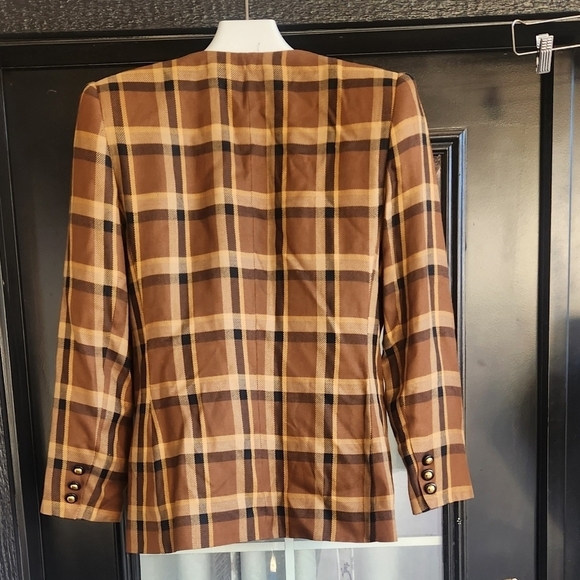 This Fall Trends😍😍😍SASSON Paris New‎ York vintage plaid ladies double - Picture 2 of 7